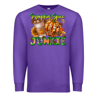 Purple Pumpkin Spice Junkie Premium Sweatshirt - CowhideDigitalArt