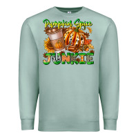 Seafoam Pumpkin Spice Junkie Premium Sweatshirt - CowhideDigitalArt