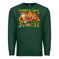 Sports Green Pumpkin Spice Junkie Premium Sweatshirt - CowhideDigitalArt