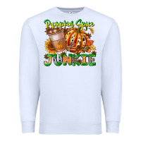 White Pumpkin Spice Junkie Premium Sweatshirt - CowhideDigitalArt