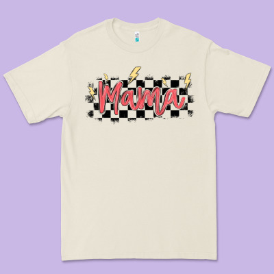 Checkered Mama Premium Tee Designed By Maliassmallbusiness