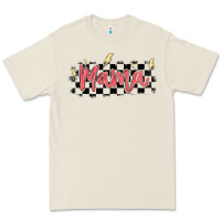 Bone checkered mama Premium Tee - MaliasSmallBusiness