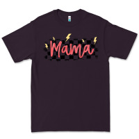 Plum checkered mama Premium Tee - MaliasSmallBusiness