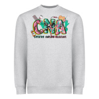 Heather Grey certified nursing assistant Heavyweight Sweatshirt - CowGirlArtShop