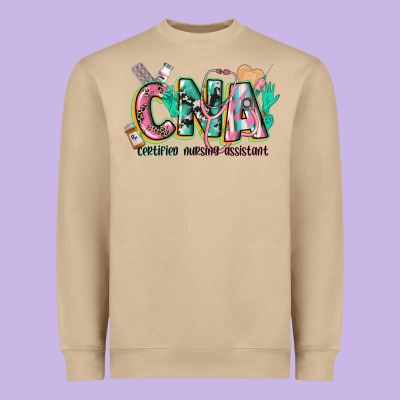 Certified Nursing Assistant Heavyweight Sweatshirt Designed By Cowgirlartshop
