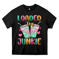 Black loaded tea junkie Heavy Core Tee - MaliasSmallBusiness