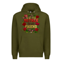 Army Green First my mother forever my friend Mother's Day Premium Hoodie - FaDigitalArtStudio