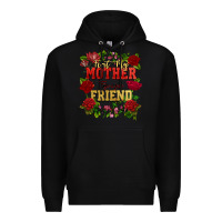 Black First my mother forever my friend Mother's Day Premium Hoodie - FaDigitalArtStudio