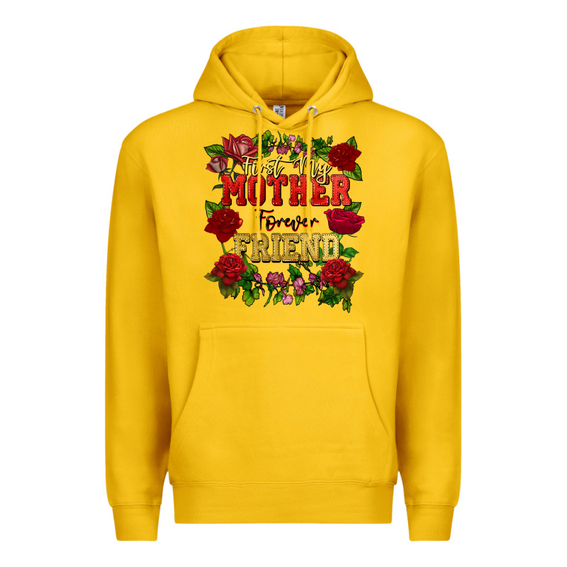First My Mother Forever My Friend Mother's Day Premium Hoodie by FaDigitalArtStudio | Teevron
