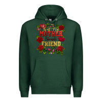 Sports Green First my mother forever my friend Mother's Day Premium Hoodie - FaDigitalArtStudio