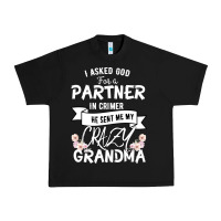 Black I Asked God For a Partner In Crime He Sent Me My Crazy Grandma Urban Heavy Tee - Bettercallsaul