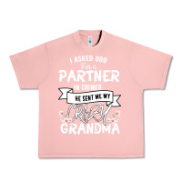 Salmon I Asked God For a Partner In Crime He Sent Me My Crazy Grandma Urban Heavy Tee - Bettercallsaul