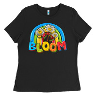 Black bloom Ladies Tee - NancyCooperArtShop