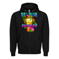 Black Hot mom summer Mother's Day Zipper Hoodie - FaDigitalArtStudio