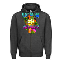 Charcoal Heather Hot mom summer Mother's Day Zipper Hoodie - FaDigitalArtStudio