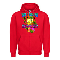 Red Hot mom summer Mother's Day Zipper Hoodie - FaDigitalArtStudio