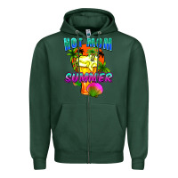 Sports Green Hot mom summer Mother's Day Zipper Hoodie - FaDigitalArtStudio
