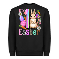 Black My first Easter Girl Easter Day Heavyweight Sweatshirt - HowdyJamesFarm
