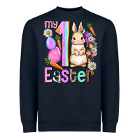 Navy My first Easter Girl Easter Day Heavyweight Sweatshirt - HowdyJamesFarm