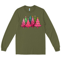 Army Green christmas tress with lights Long Sleeve Tee - texasbilliewilder