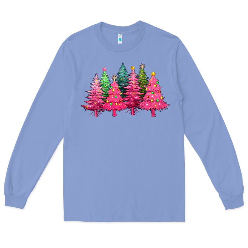 Christmas Tress With Lights Long Sleeve Tee by texasbilliewilder | Teevron