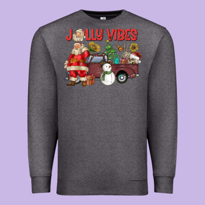 Jolly Vibes Premium Sweatshirt Designed By Cowhidedigitalart