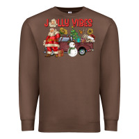 Chestnut Jolly Vibes Premium Sweatshirt - CowhideDigitalArt