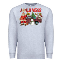 Heather Grey Jolly Vibes Premium Sweatshirt - CowhideDigitalArt