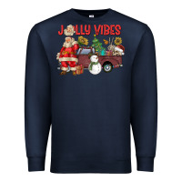 Navy Jolly Vibes Premium Sweatshirt - CowhideDigitalArt