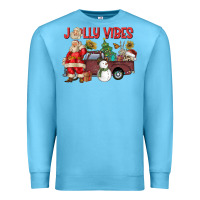 Ocean Blue Jolly Vibes Premium Sweatshirt - CowhideDigitalArt