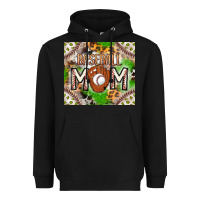 Black Baseball Mom Heavyweight Hoodie - CowhideDigitalArt