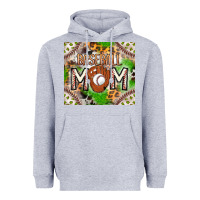 Heather Grey Baseball Mom Heavyweight Hoodie - CowhideDigitalArt