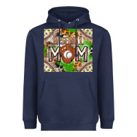 Navy Baseball Mom Heavyweight Hoodie - CowhideDigitalArt