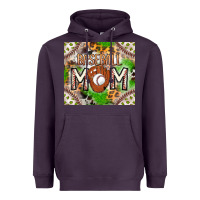 Plum Baseball Mom Heavyweight Hoodie - CowhideDigitalArt