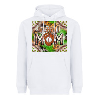 White Baseball Mom Heavyweight Hoodie - CowhideDigitalArt