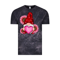 Cloud Black valentine's day with sunflowers gnomes Vintage Tee - RanaPortraitStore