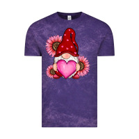 Cloud Purple valentine's day with sunflowers gnomes Vintage Tee - RanaPortraitStore