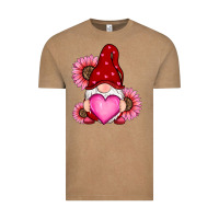 Vintage Coffee valentine's day with sunflowers gnomes Vintage Tee - RanaPortraitStore