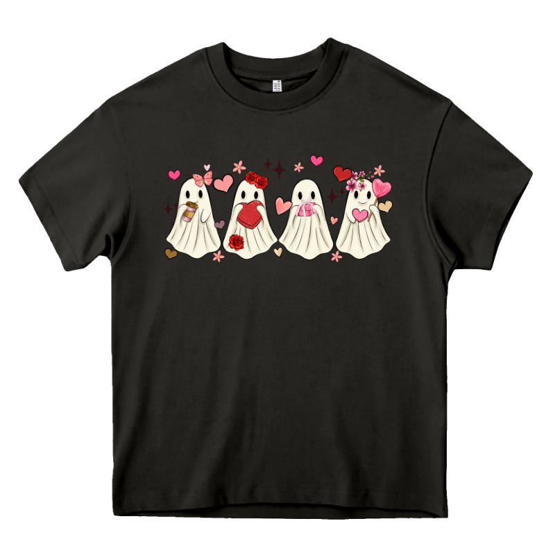 Valentines Day Ghost Heavy Core Tee by MaliasSmallBusiness | Teevron