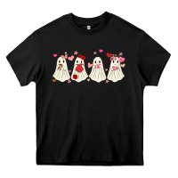 Black valentines day ghost Heavy Core Tee - MaliasSmallBusiness