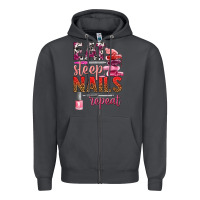 Smoke eat sleep nails repeat bbs Zipper Hoodie - BundleAndBundleShop