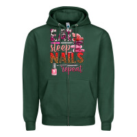 Sports Green eat sleep nails repeat bbs Zipper Hoodie - BundleAndBundleShop
