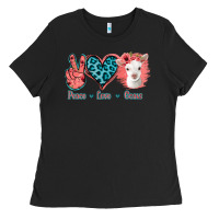 Black Peace Love Goats Ladies Tee - Jasminsmagicworld