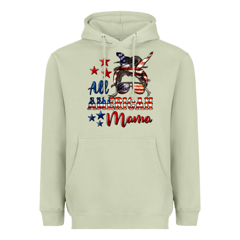 All American Mama Heavyweight Hoodie by LillyAllenDesigns | Teevron