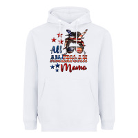 White All American Mama Heavyweight Hoodie - LillyAllenDesigns