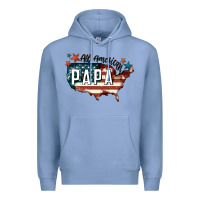 Colony Blue all american papa Premium Hoodie - FaDigitalArtStudio