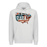 Dove Grey all american papa Premium Hoodie - FaDigitalArtStudio