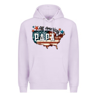 Lilac all american papa Premium Hoodie - FaDigitalArtStudio