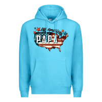 Ocean Blue all american papa Premium Hoodie - FaDigitalArtStudio