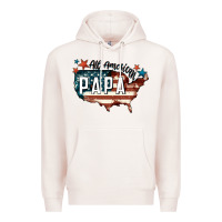 Pale Pink all american papa Premium Hoodie - FaDigitalArtStudio